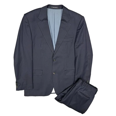 Hugo Boss Suit 2pc Pinstripe Wool Navy Blue "Gable/Vegas" 40 R 36x30 - Image 1 of 4