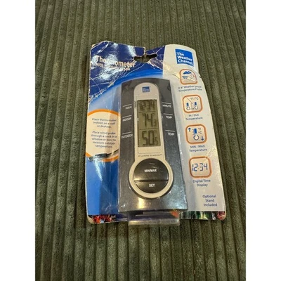 The Weather Channel Thermometer with Outdoor Probe Digital Time Display - Image 1 of 3
