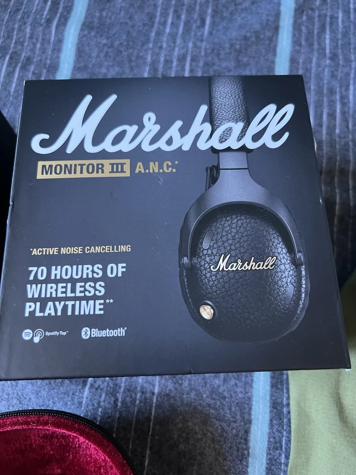 Marshall Monitor III Bluetooth-Kopfhörer, kabellos, ANC, faltbar, schwarz  - Bild 1 von 3