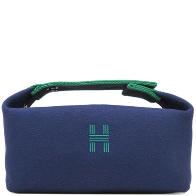 HERMES Bolsa Birkin A Negro PM Toile Ash Azul Marino Nuevo Azul Oscuro Bolso de Mano Bolso de Tocador Foto 1 de 4