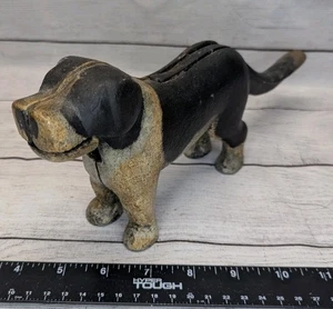 ANTIKER MECHANISCHER HUND-NUSSKNACKER AUS GUSSEISEN  - Bild 1 von 7