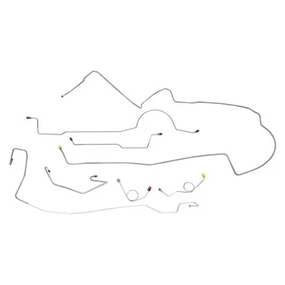 1973 Dodge Challenger Mopar kit completo de linha de freio a disco elétrico aço inoxidável - Imagem 1 de 4