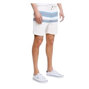 TOMMY HILFIGER Chino Shorts Nautical Flat Front Coastal Colorblock Blue 44 2X - Picture 1 of 10