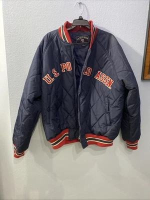 U.S. Polo Assn. 1890 Blue Jacket /Coat w/letters - EXCELLENT CONDITION - Image 1 of 4