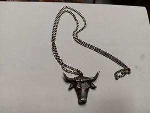 KUHSCHÄDEL HALSKETTE 19" Kette Western Southwestern Rinder Steer Longhorn - Bild 1 von 3