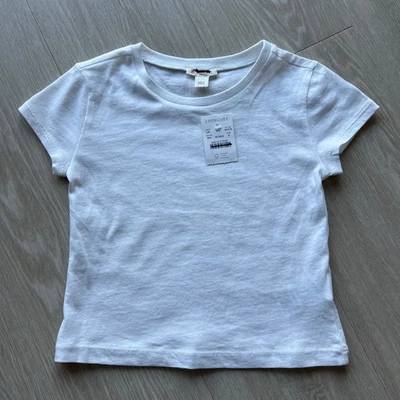 Camiseta Crewcuts Niños Niñas Encogida En Jersey De Colección Pequeña Blanca J Crew Foto 1 de 4