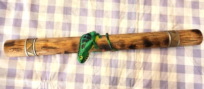 Vintage Ornate Sugar Cane Rain Stick Musical Instrument - Image 1 of 3