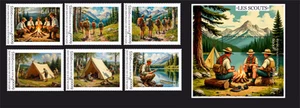 Stamps Scouts 6 stamps + block perforated NEW 2025 year - Picture 1 of 1