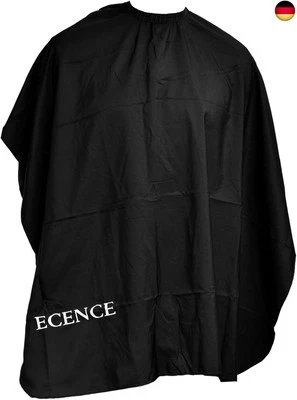 ECENCE Haarschneide Umhang Friseur Schwarz, 120x100cm Friseurumhang Barber