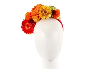 Multi-tone Orange spring racing flower fascinator Max Alexander 100% AU Seller - Picture 1 of 5