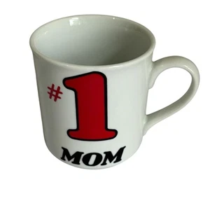 Vintage Schmidt Brasil Mug #1 Mom Porcelana Porcelain White Red & Black 8fl oz - Picture 1 of 8
