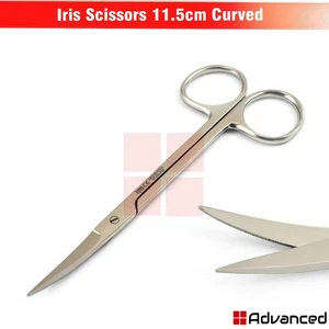 Tijera de goma de iris punta curva cirugía dental quirúrgica vendaje tijeras de laboratorio  - Imagen 1 de 1