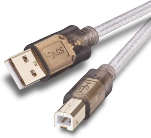 Printer Cable 30Ft,2.0 Scanner 30 Ft/10M, Translucent silver - Picture 1 of 7