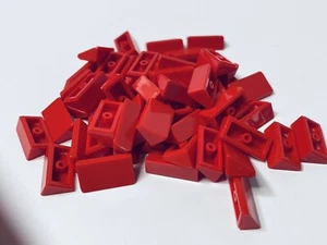 50x LEGO Parts - Red Slope 30 1 x 2 x 2/3 - No 85984 - Picture 1 of 2