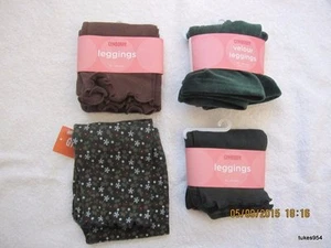 Gymboree Mountain Cabin grün braun Velours Blumen Leggings 4 Paar 18-24 Neu mit Etikett neu - Bild 1 von 1