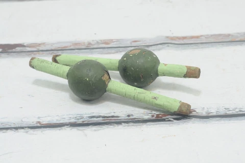 2 Antique Turned Green Fret Work Balustrades Spindles Architectural Salvage Stic Cover