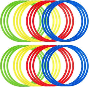 24 Pack Agility and Speed Training Rings for Trainers, Gyms, Athletics, Exercise - Picture 1 of 9