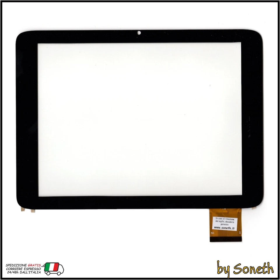 VETRO TOUCH SCREEN PER CLEMENTONI CLEMPAD XL 5.0 13337 VERSIONE 2015 NERO - Immagine 1 di 1