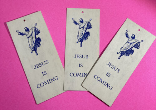 Vintage Religious Bookmark, Jesus Is Coming, Lot Of 3, 5.5” Christianity