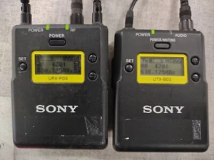 Sony Wireless Microphone Set URX-P03 UTX-B03 Lavalier Style Audio System | O415 - Picture 1 of 12