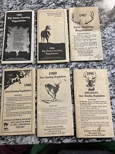 deer hunting regulations Brochure MINNESOTA DNR Lot Of 6