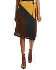 ANTHROPOLOGIE NEW $90 Hutch Color Block True Wrap Dawn Skirt Size Small