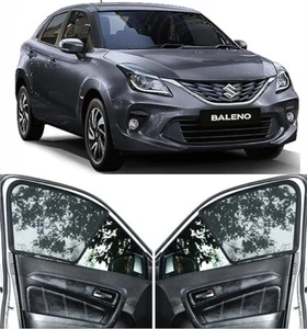 Half Cut Black sun Shades Magnetic Fit For Maruti BALENO Set of 4 - Picture 1 of 4