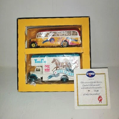 CORGI 1/50 DUO SET PANTECH TRUCK+BEDFORD TYPE OB COACH EDIZIONE LIMITATA - Immagine 1 di 2