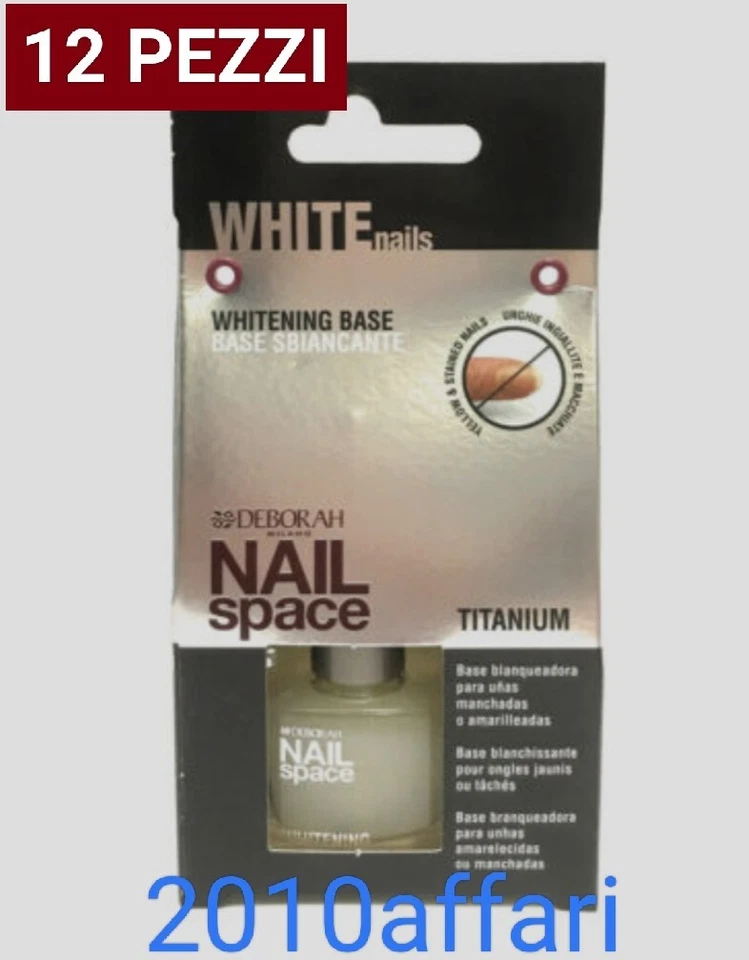 Deborah Nail Space White Nails Base Sbiancante Titanium - 6 Pezzi