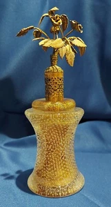 Vintage Murano Hand Blown 24k Gold Fleck and Controlled Bubble Perfume Bottle - Picture 1 of 23