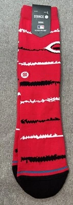 Cincinnati Reds MLB Stance Crew Socks Large Red Combed Cotton Blend NWT - Image 1 of 4