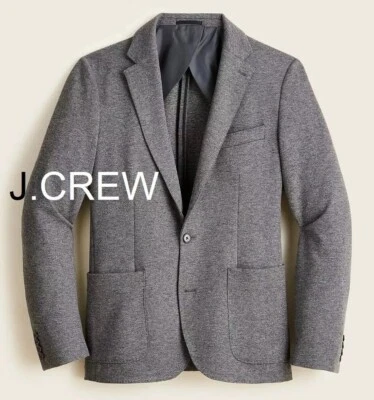 JCREW blazer light grey jacket casual knit Small 36 S suit wool chore soft NWT - Image 1 of 4