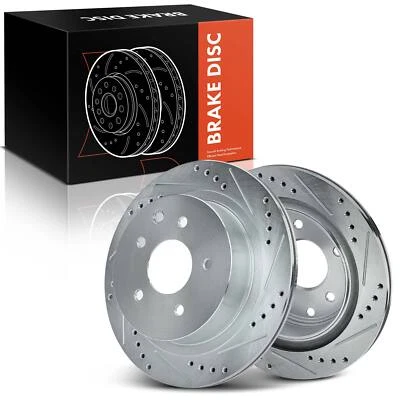 Rotores de freno perforados para Nissan Rogue Select LEAF Juke X-Trail INFINITI G35 trasero Foto 1 de 4