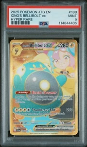 2025 Pokemon Bellibolt di Iono ex iper raro #188 PSA 9 - Foto 1 di 2
