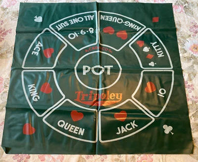 Vintage Cadaco TRIPOLEY Deluxe Edition Green Vinyl Mat Only no. 225 1969 26” - image 1 of 4