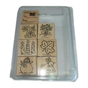 Stampin Up! 2001 TAGS AND MORE Set of 7 Scrapbooking Crafts Flowers Candle Bunny - Picture 1 of 6