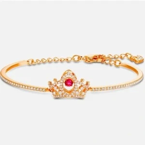 Swarovski Bee A Queen Red Rose Gold Tone Plated Bangle - Picture 1 of 5
