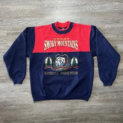 Sudadera De Colección Años 90 Naturaleza Grandes Montañas Humeantes Mujer Oso Mediano Tennessee Foto 1 de 4