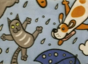 Manhattan Heights Polar Fleece Throw 50x60 "It's Raining Cats & Dogs" / NEW - Picture 1 of 6