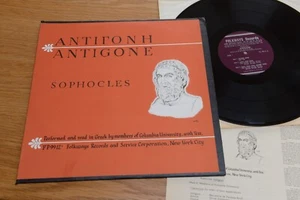 Sophocles ‎ Antigone  Columbia University LP  Folkways Records ‎ FP 9912 - Picture 1 of 5