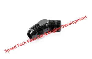 Goodridge AN823-06DBK -6 AN x 1/4" NPT 45 Degree Fit Adap, Black @ Speed Tech - Picture 1 of 1