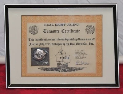 Real Eight Co. Naufragio español 1715 enmarcado firmado por Kip Wagner Foto 1 de 4