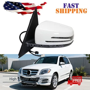 FOR MERCEDES GLK350 GLK250 2010-2014 2015 DRIVER MIRROR LEFT SIDE WHITE - Picture 1 of 13