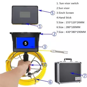 5 Inch 20M 17mm Waterproof Industrial Pipe Sewer Drain Inspection Video Camera - Picture 1 of 8