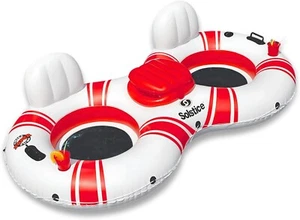 Super Chill Aufblasbares Fluss Floß Schwimmschlauch Serie mit Getränkehaltern Kühlnetz... - Bild 1 von 9
