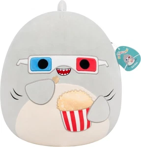 Squishmallows 16 Zoll Gordon der graue Hai mit 3D Brille Popcorn essen - Bild 1 von 3
