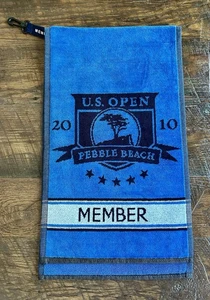Bolsa de golf 110th US Open Pebble Beach 2010 toalla ojal azul miembro USGA golfista - Imagen 1 de 11