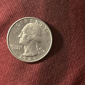RARE 1989 Quarter multiple errors obvers "head" strike thru - Picture 1 of 5