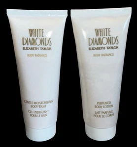 White Diamonds Women Body Wash 3.3 & Body Lotion 3.3 Ounce oz / 100 ml Box - Picture 1 of 4