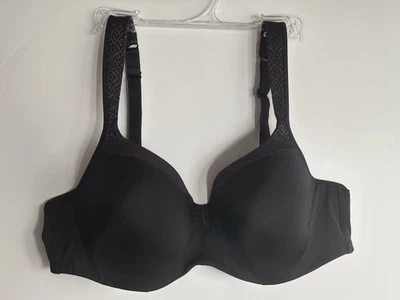 Playtex 40C Balconette Lightly Lined Underwire Black Smoothing Bra 4823 - Image 1 of 4